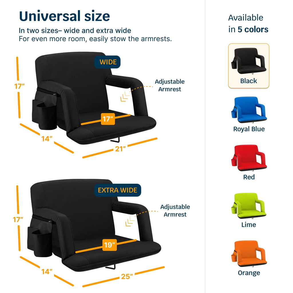 Waterproof Foldable Reclining Stadium Seat Y809