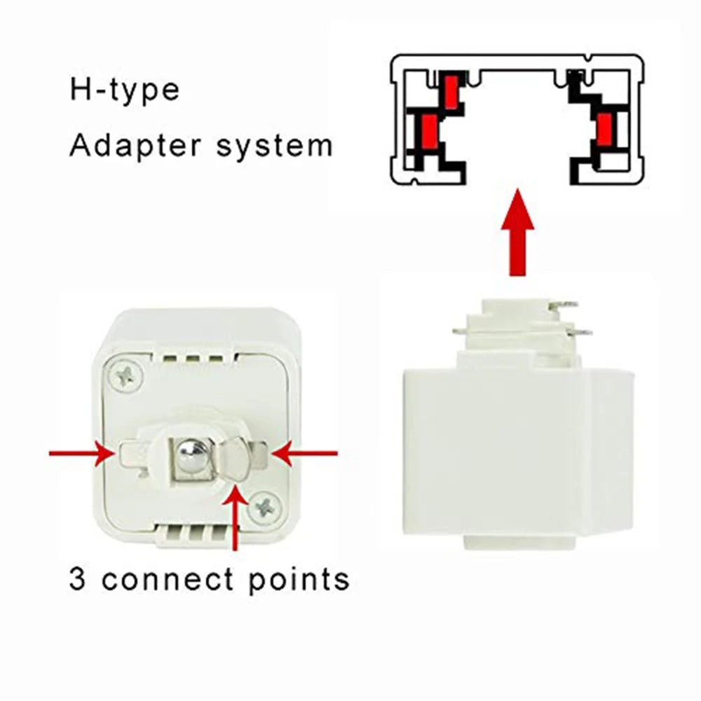 White 6 Pack Track Lighting Connector E1537