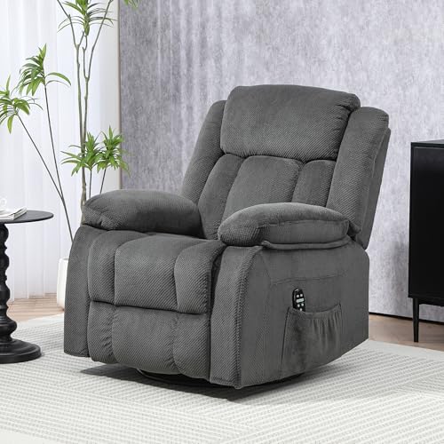Brown Velvet Oversized Recliner Chair with Footrest V3782