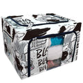 Foldable Stackable Storage Bag with Clear Window and Steel Frame G289