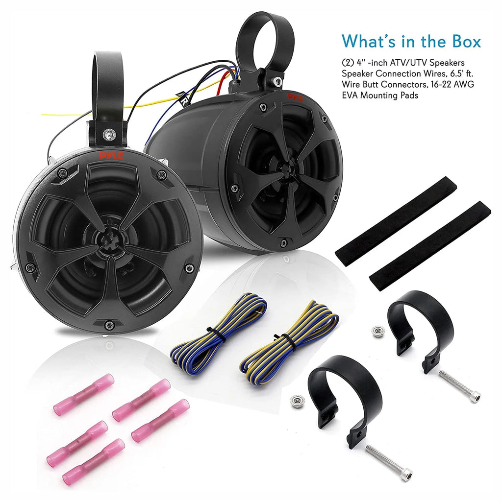 4 Inch 800W Waterproof Marine Speaker System (2 Pairs) T62702