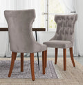 Tufted Dining Chair Set Of 2 Taupe T85188