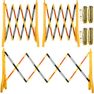 Expandable Guard Portable Barricade Safety Barrier 3pcs 4-Chain L1111