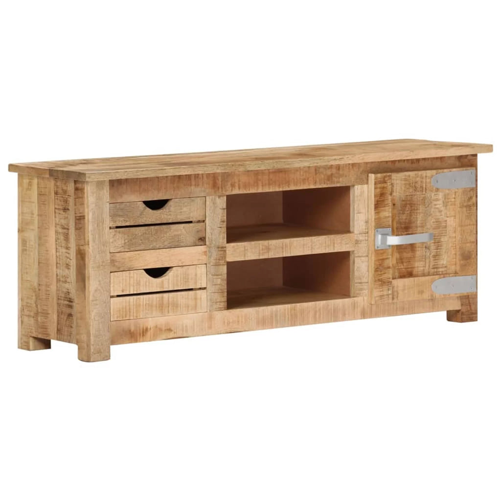 Rough Mango Wood TV Stand with 2 Drawers D112