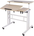 Adjustable Standing Desk with Mobile Cart Tray P36104