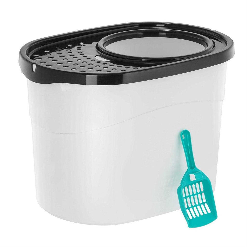 Top Entry Cat Litter Box with Scoop F4816