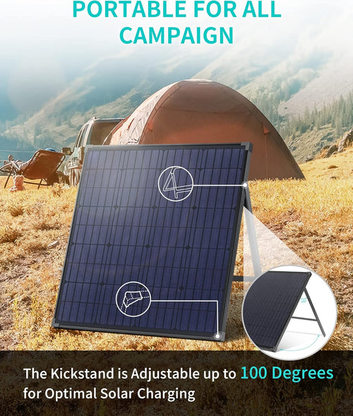 100 Watt Portable Monocrystalline Solar Panel F74039