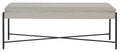Light Grey Black Cushioned Cross Bench B11512