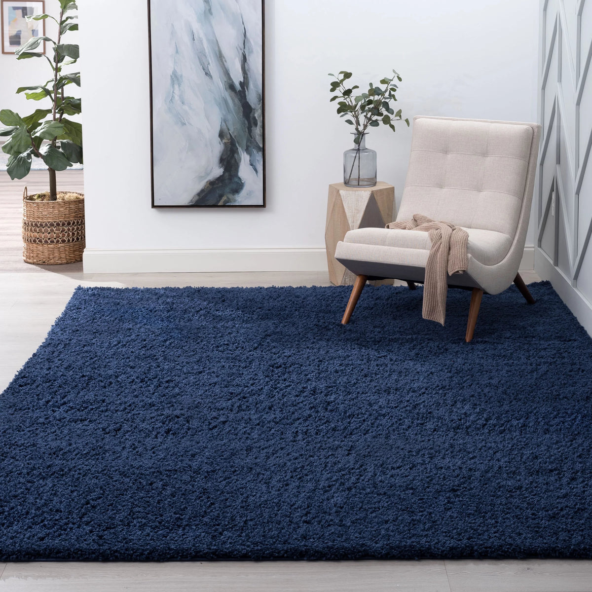 8x10 Modern Navy Large Area Rug C428113