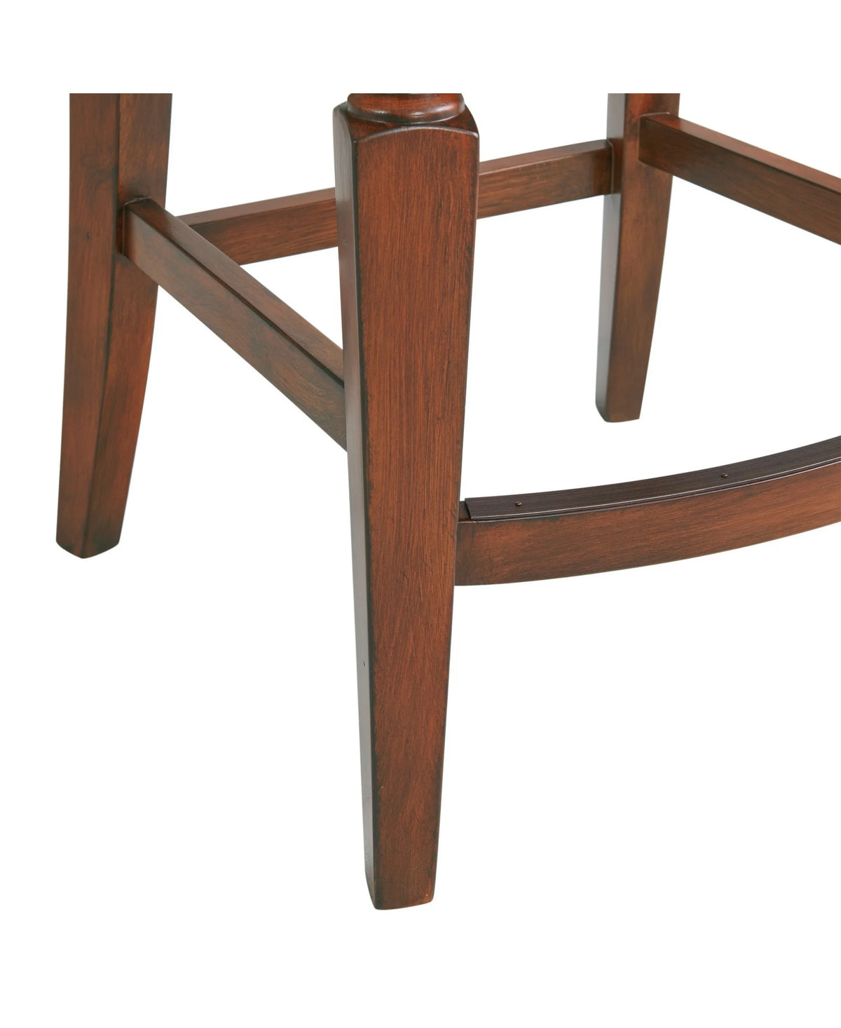Mahogany Wood Counter Height Stool with High Back E6664