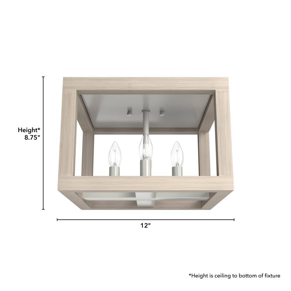 Brushed Nickel 4 Light Flush Mount K37357