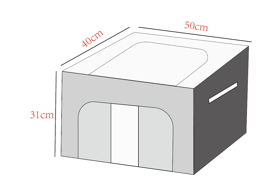 Foldable Stackable Storage Bag with Clear Window and Steel Frame G289