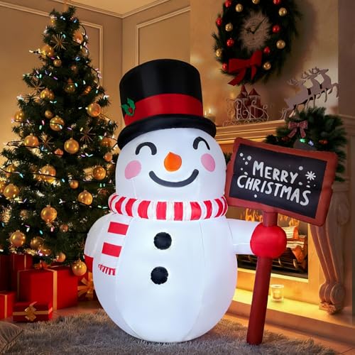 6 FT Inflatable Snowman with LED Lights L820