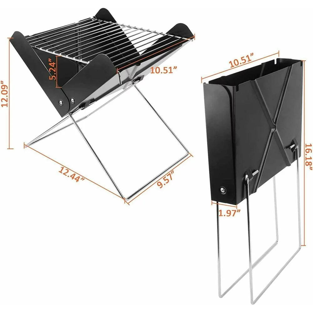 Portable Folding Charcoal Camping Grill T7593