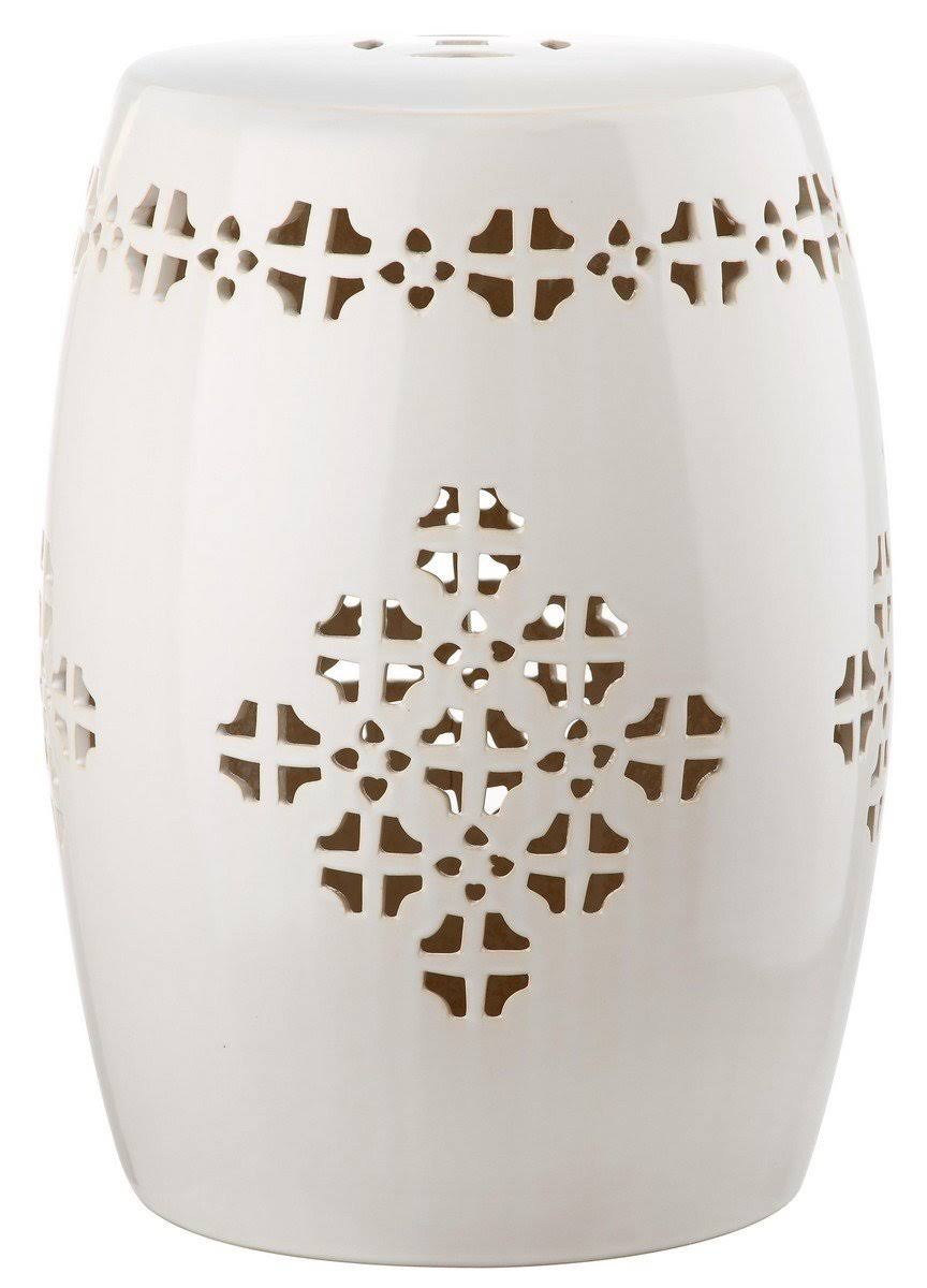 White Garden Stool B666