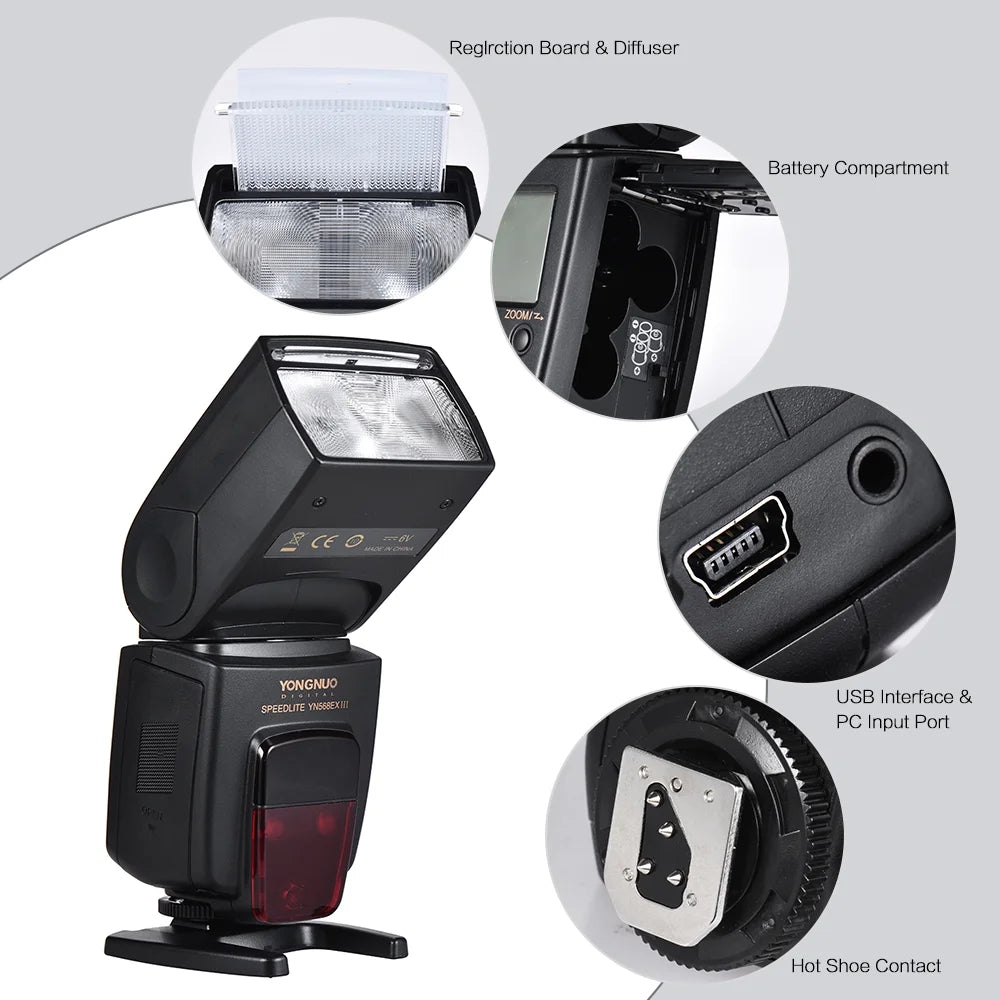 Wireless TTL Slave Flash Speedlite GN58 for Nikon DSLR Camera K4245