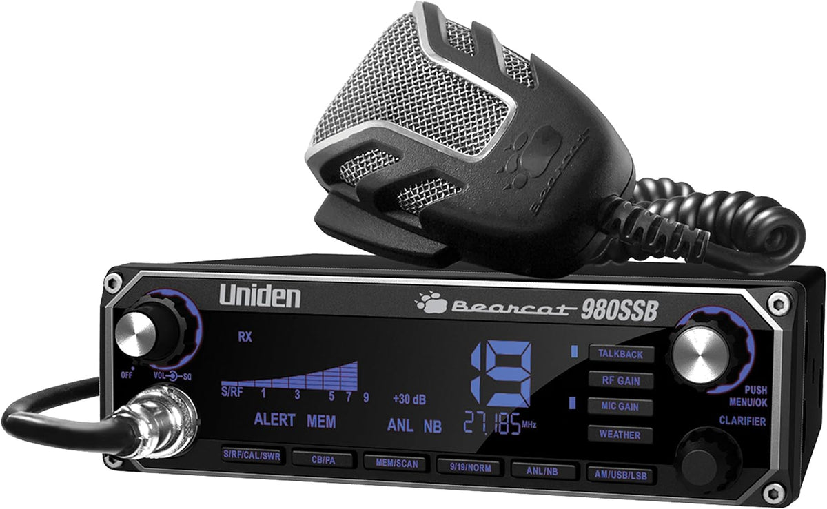 40-Channel SSB CB Radio with NOAA WeatherBand, 7-Color Digital Display, Noise Cancelling Mic K1856
