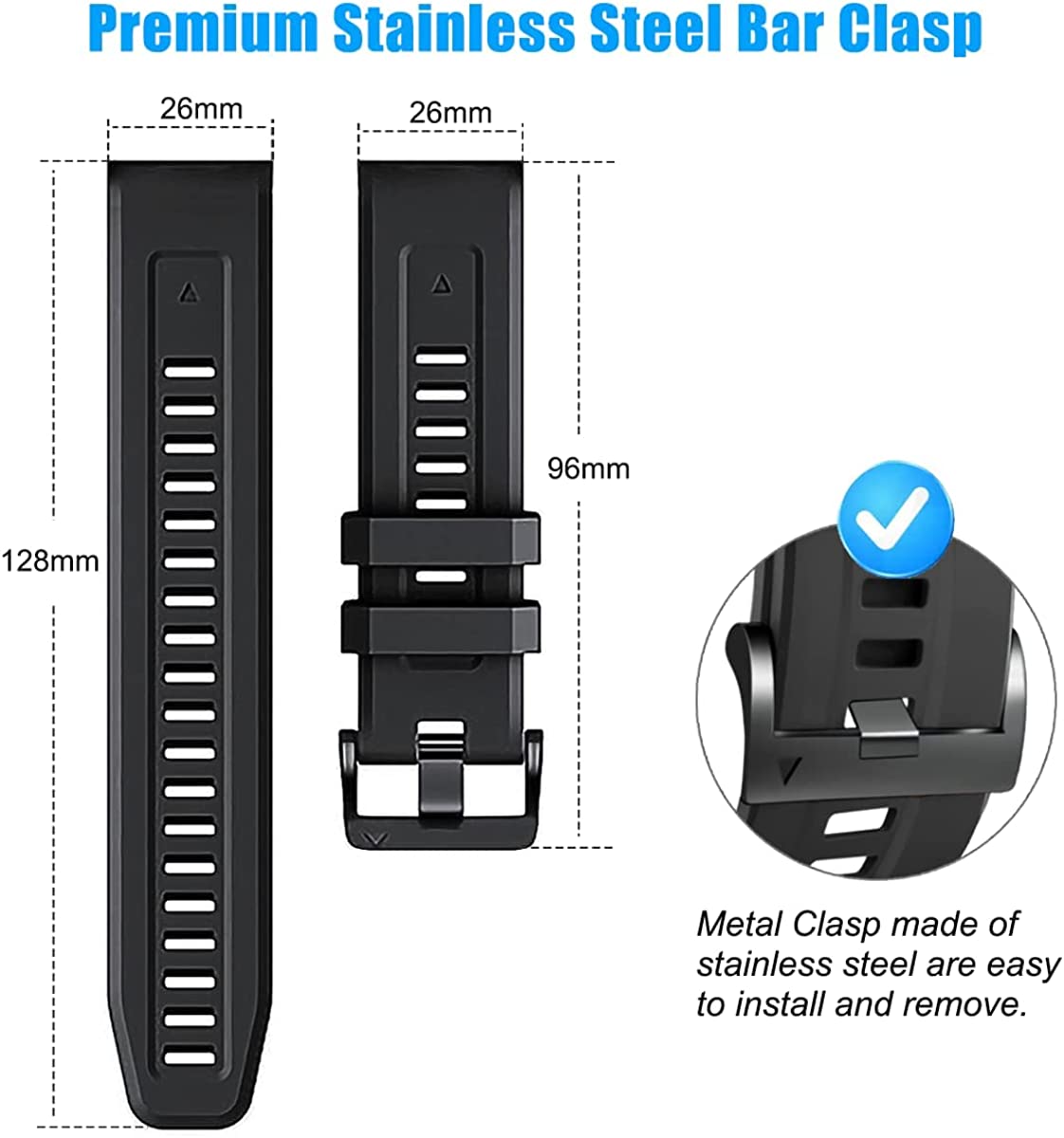 26mm Soft Silicone Replacement Straps E949133