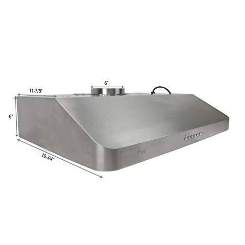 Stainless Steel Under Cabinet Range Hood with 2 LED Lights S8123