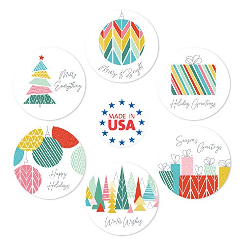 500 Multicolor Christmas Stickers B38078