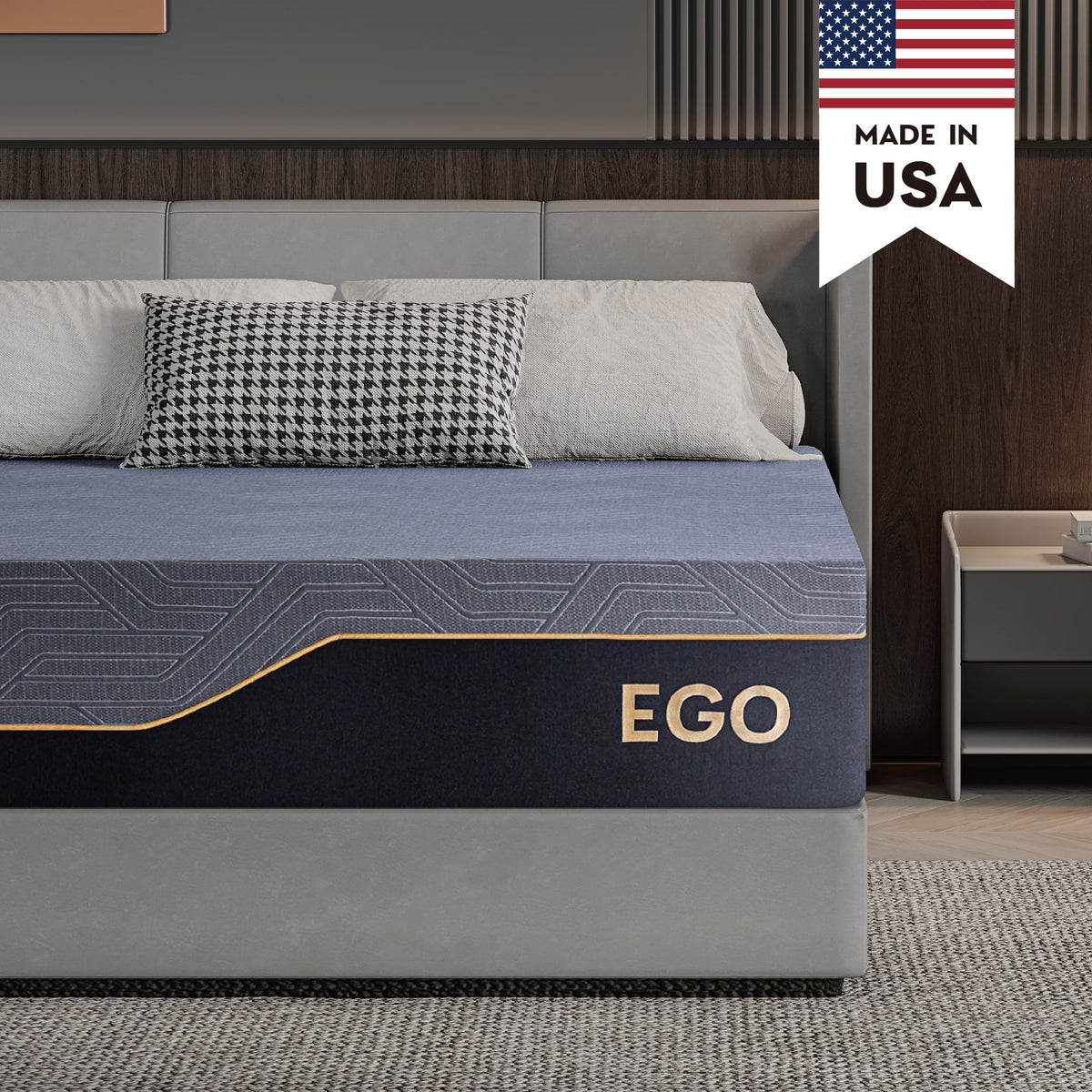 Black 14 inch Queen Memory Foam Mattress W661