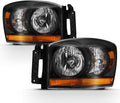 Black Bezel Headlights for Dodge Ram 1500 2500 3500 V491