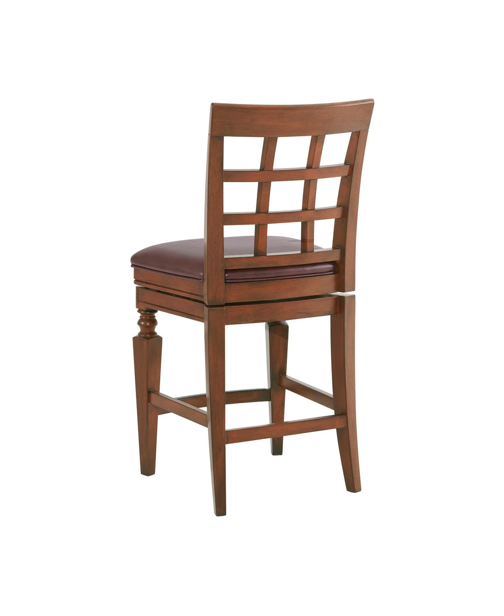 Mahogany Wood Counter Height Stool with High Back E6664