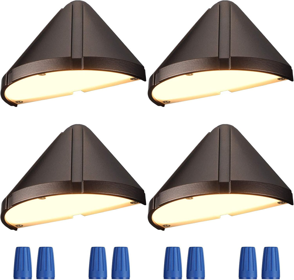 Pack of 4 LED Low Voltage Deck Lights, 4000K Cool White, Aluminum Housing V10995