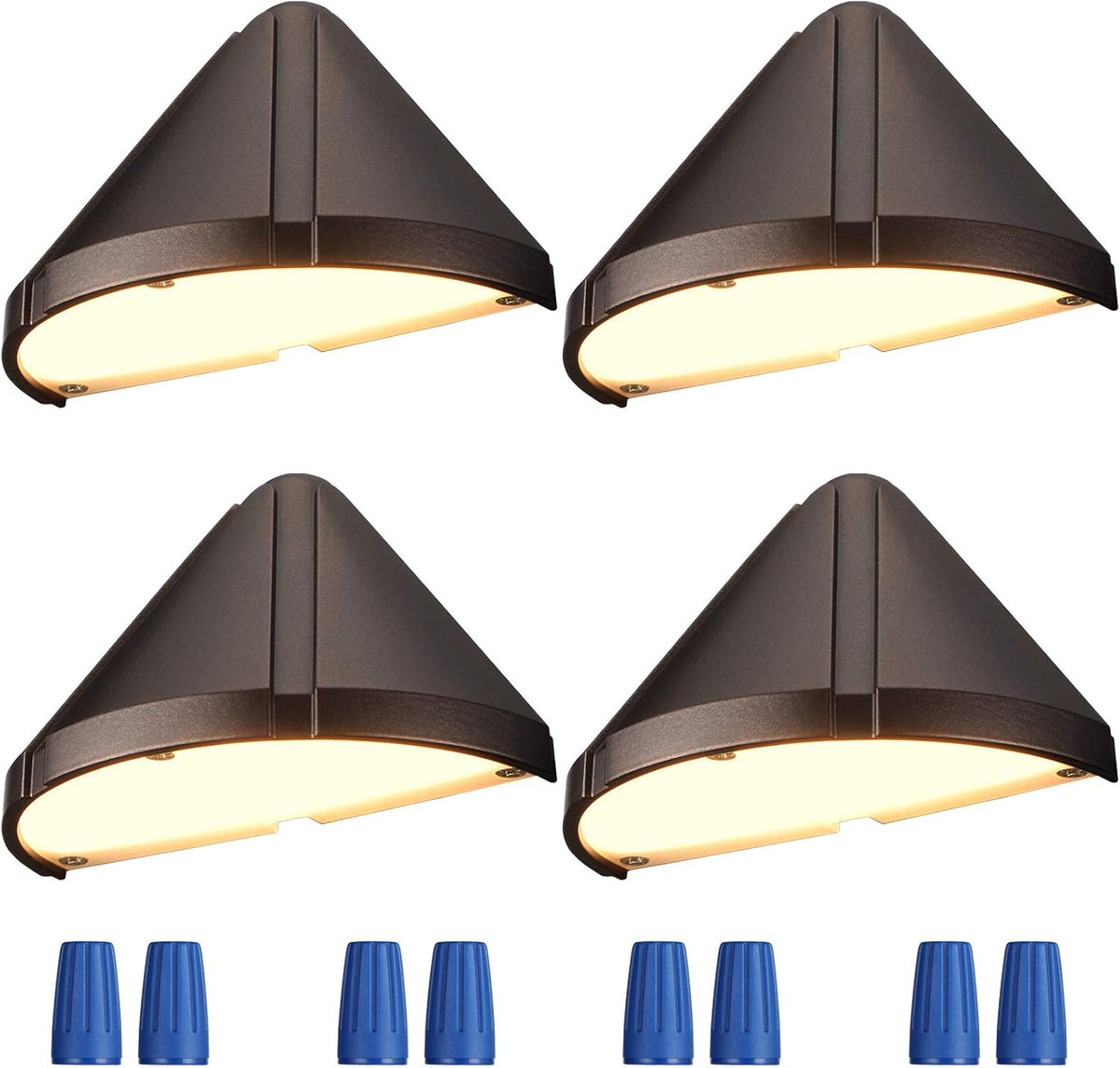 Pack of 4 LED Low Voltage Deck Lights, 4000K Cool White, Aluminum Housing V10995