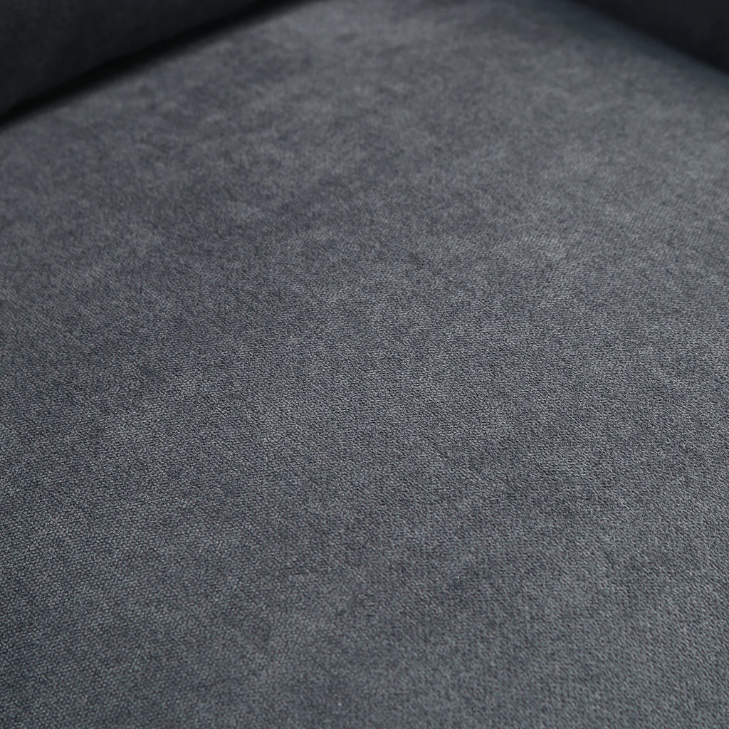 Dark Grey 2-Seat Fabric Loveseat Sofa with 3 Pillows K216132