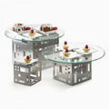 Stainless Steel Squared Cube Riser Z743
