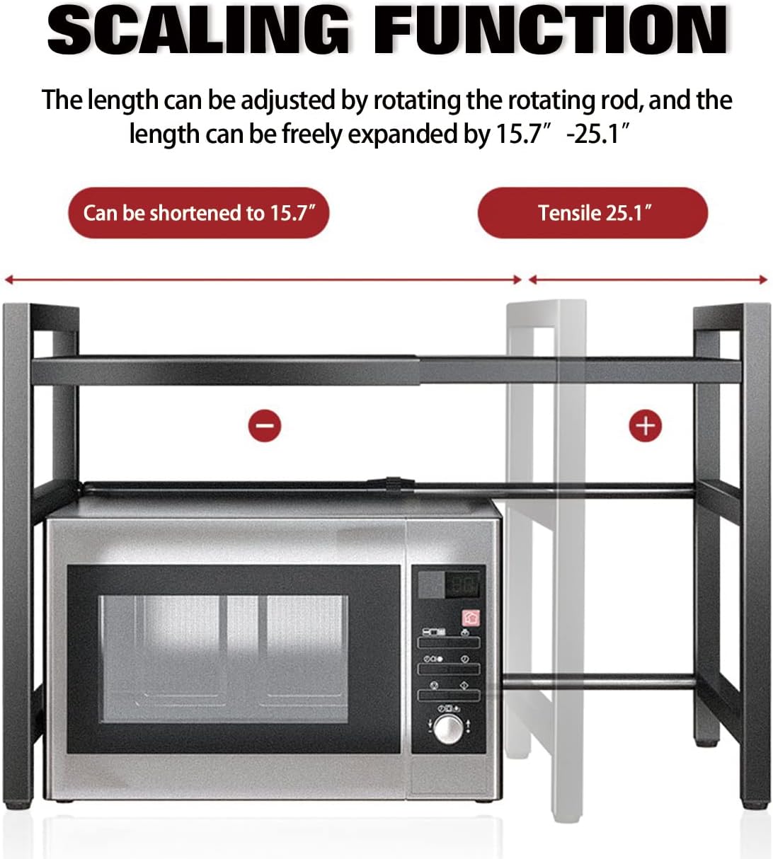 Adjustable Expandable Microwave Oven Rack Shelf U1143