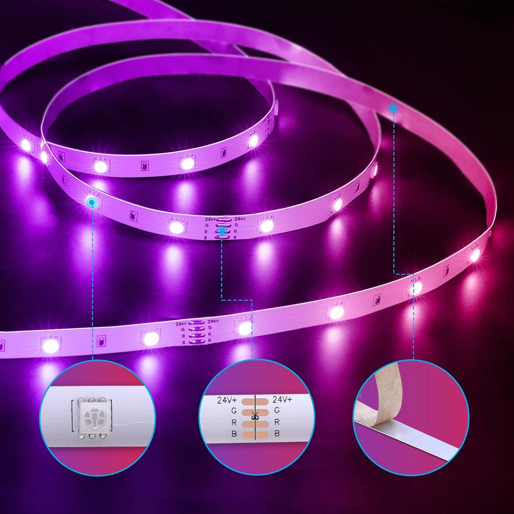 65.6ft Smart WiFi RGB LED Strip Lights Pack of 2 B920