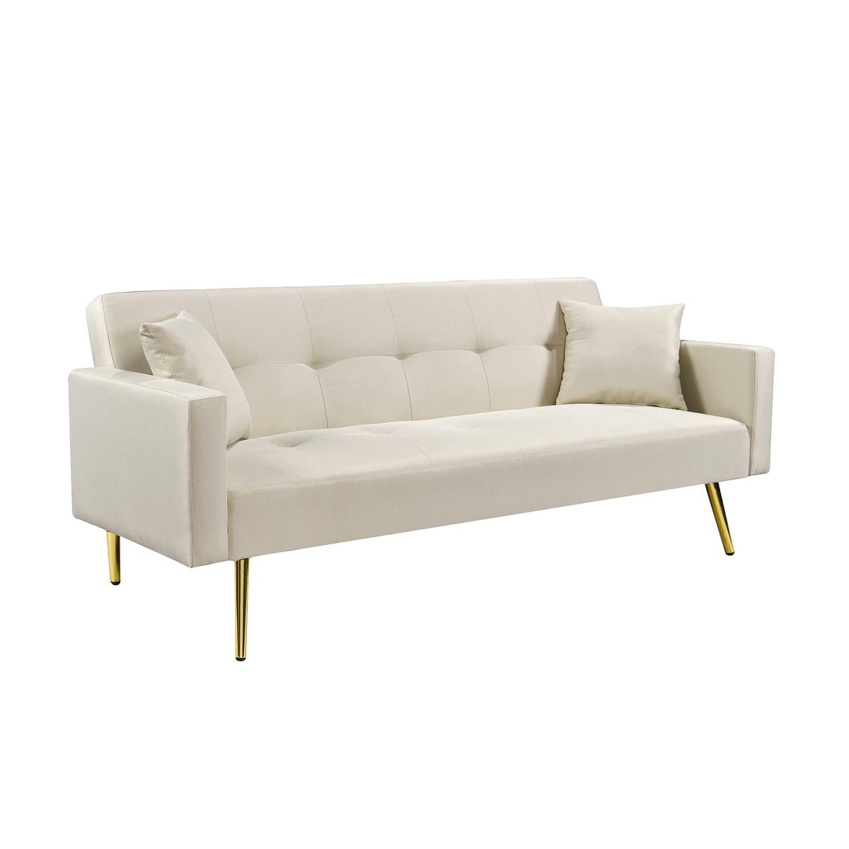 Convertible Fabric Folding Futon Sofa Bed S688