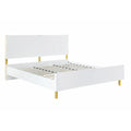Queen Bed White High Gloss Finish R391434