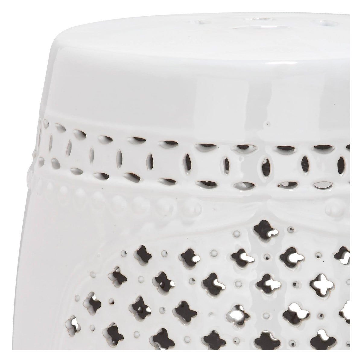 White Garden Stool B666