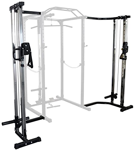 Adjustable Power Cage with J-Hooks and Safety Straps M100033