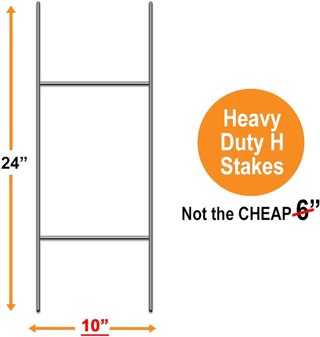 50 Pack Yard Lawn Signs with Metal Stake Stands I8581