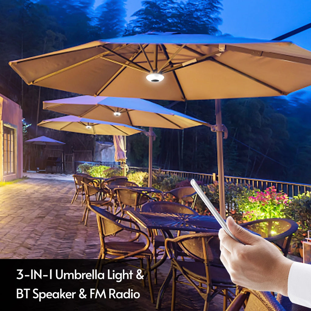 Rechargeable Cordless Patio Umbrella with Remote H339