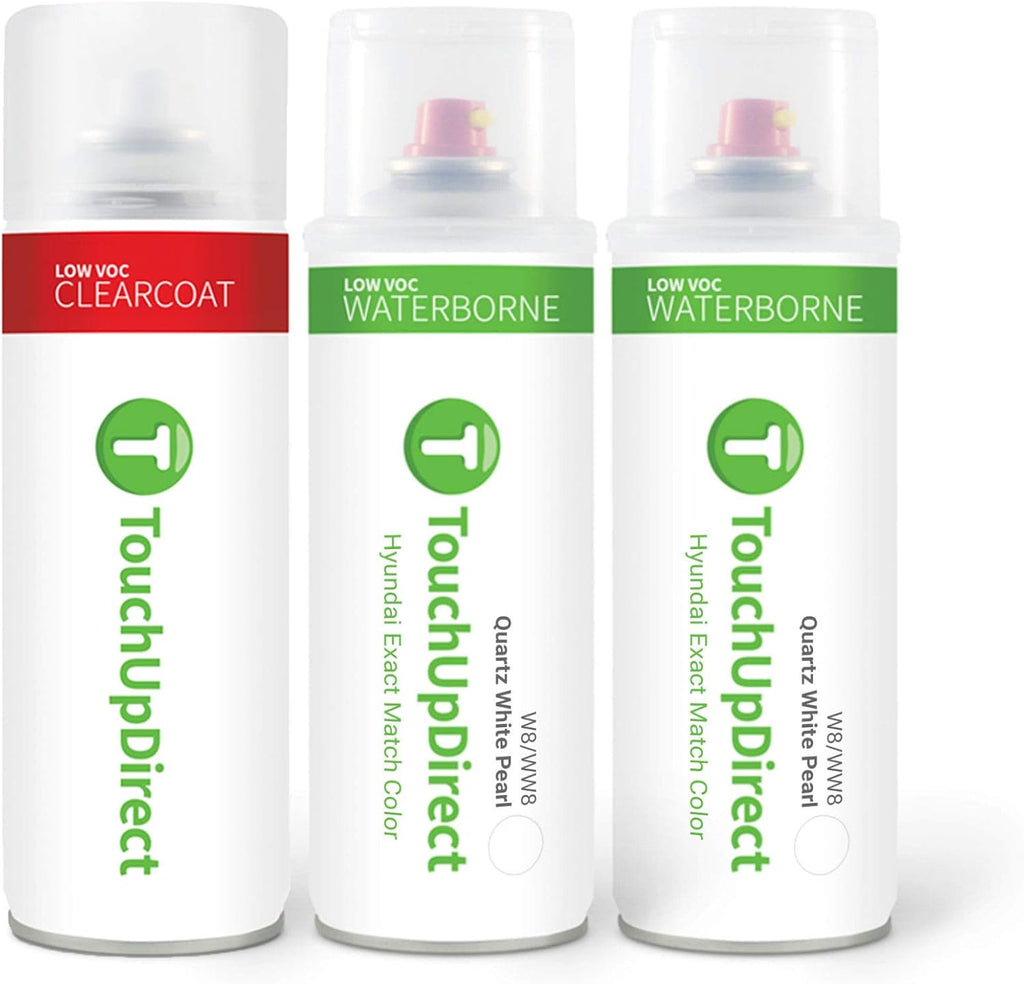 QAB Pearl White Automotive Touch Up Paint Aerosol Applicator Kit U195422