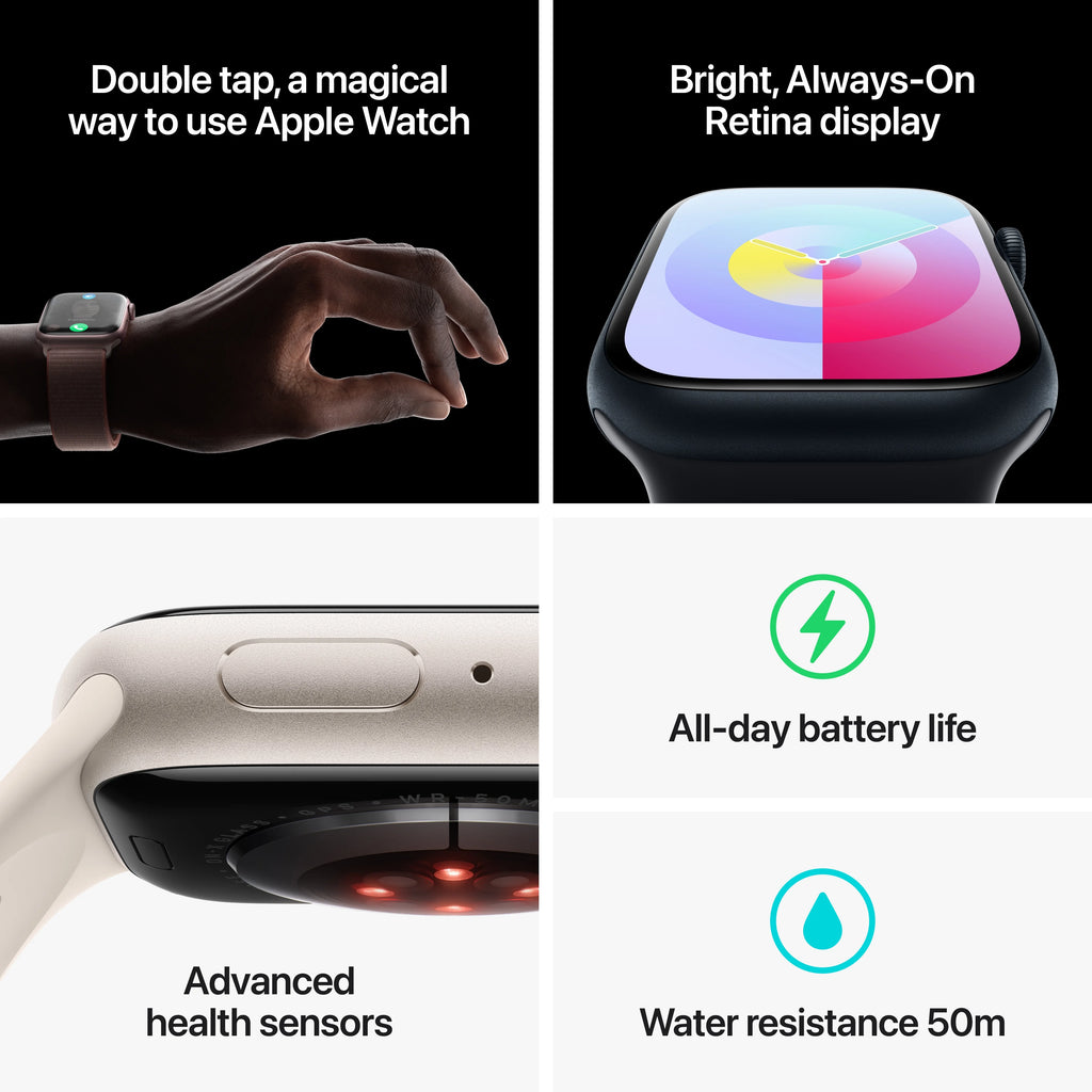 Midnight Aluminum Case 41mm Sport Band Fitness Tracker X5309