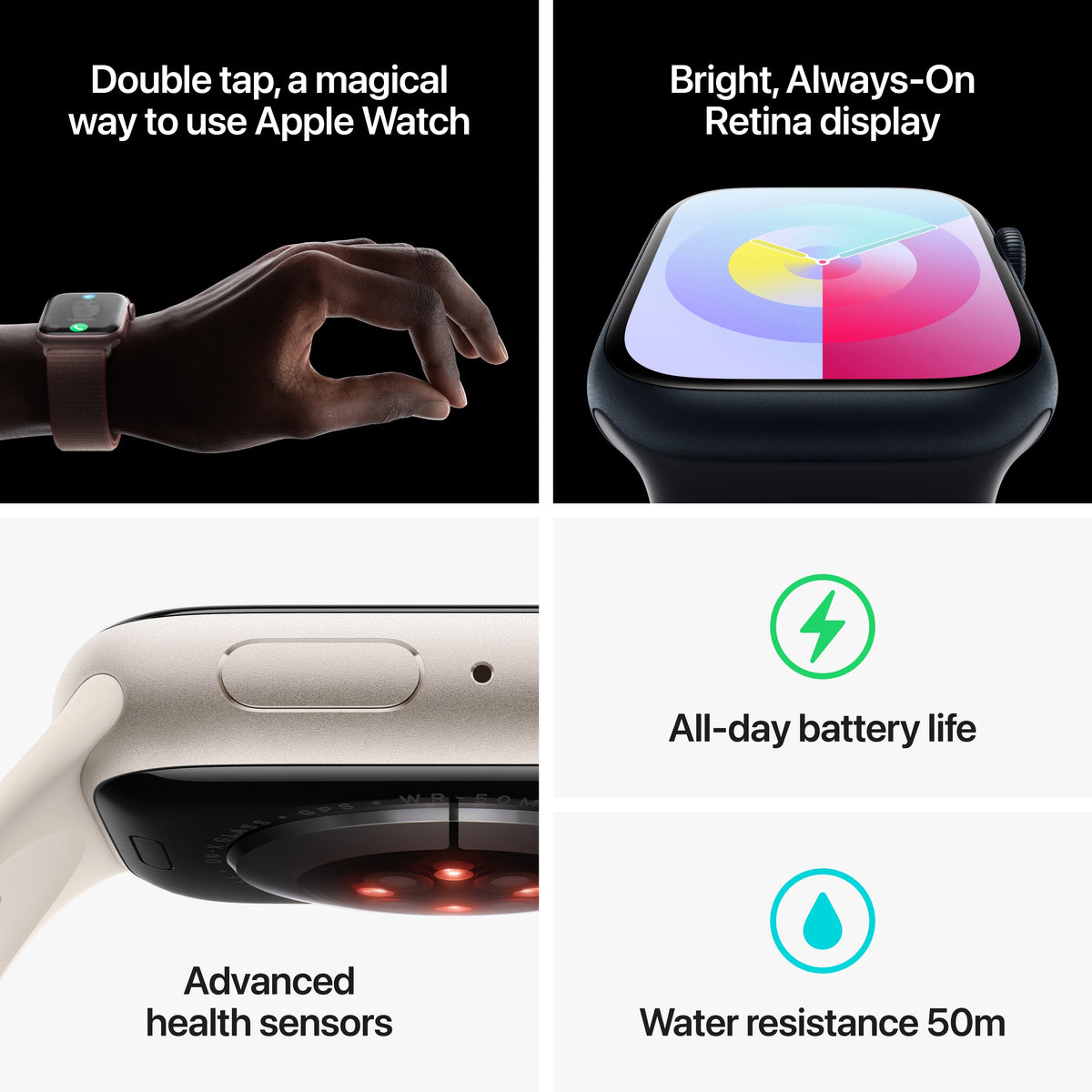 Midnight Aluminum Case 41mm Sport Band Fitness Tracker X5309