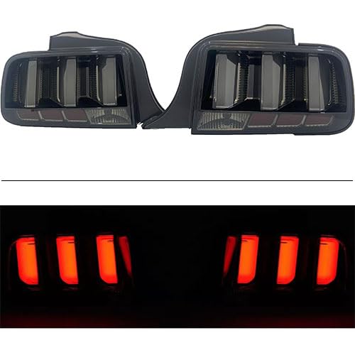 Smoked LED Tail Lights with Sequential Signal Pair N65018