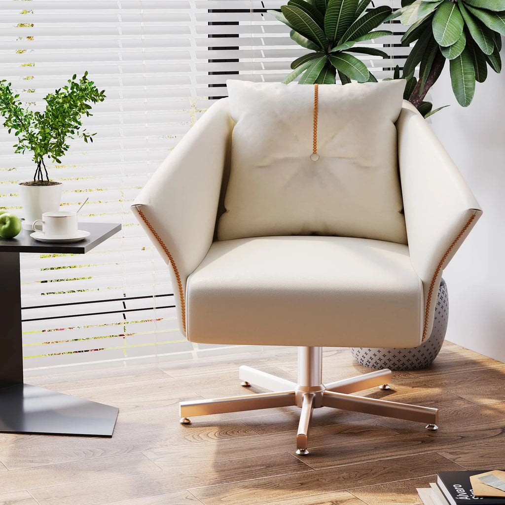 Modern Upholstered Swivel Accent Chair with Metal Legs U209