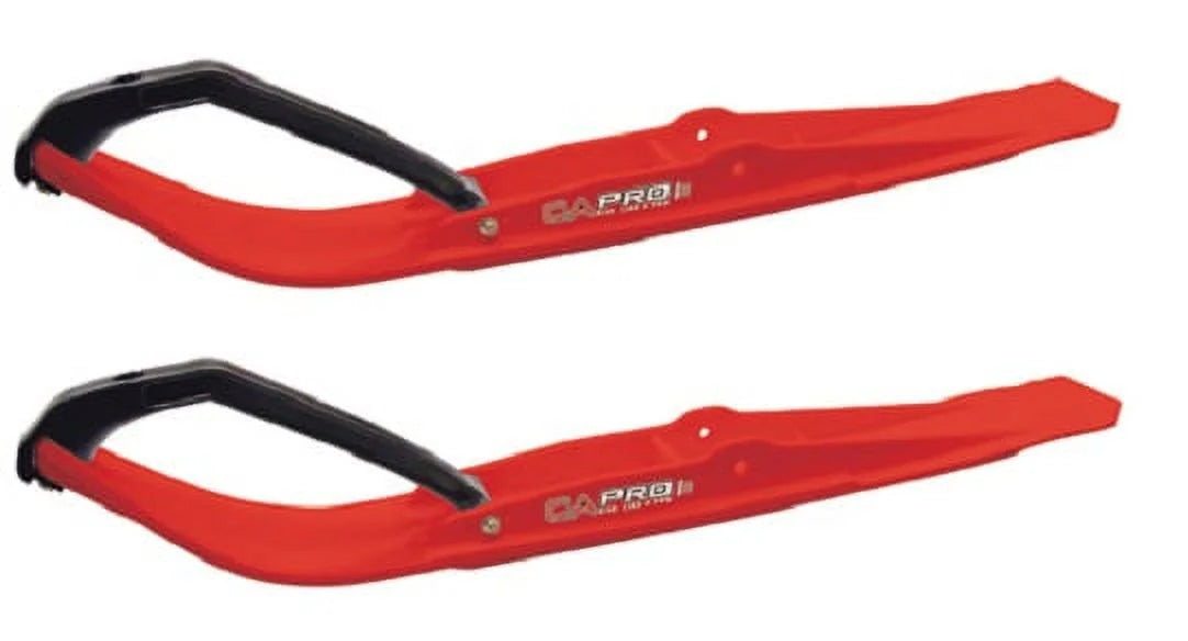 Red Razor Snowmobile Skis with 6" Round Bars Complete Kit G58415