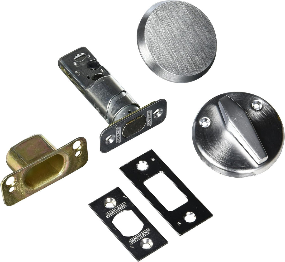 Satin Chrome One Sided Deadbolt Pack of 2 A895