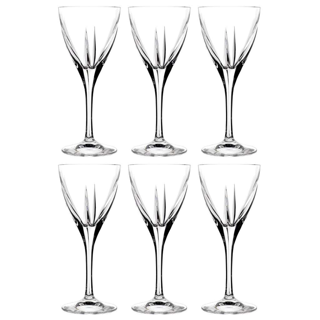 Glass Stemmed Wine Goblets Set of 6 O6880
