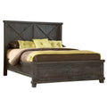 King Solid Pine Wood Panel Bed B32105