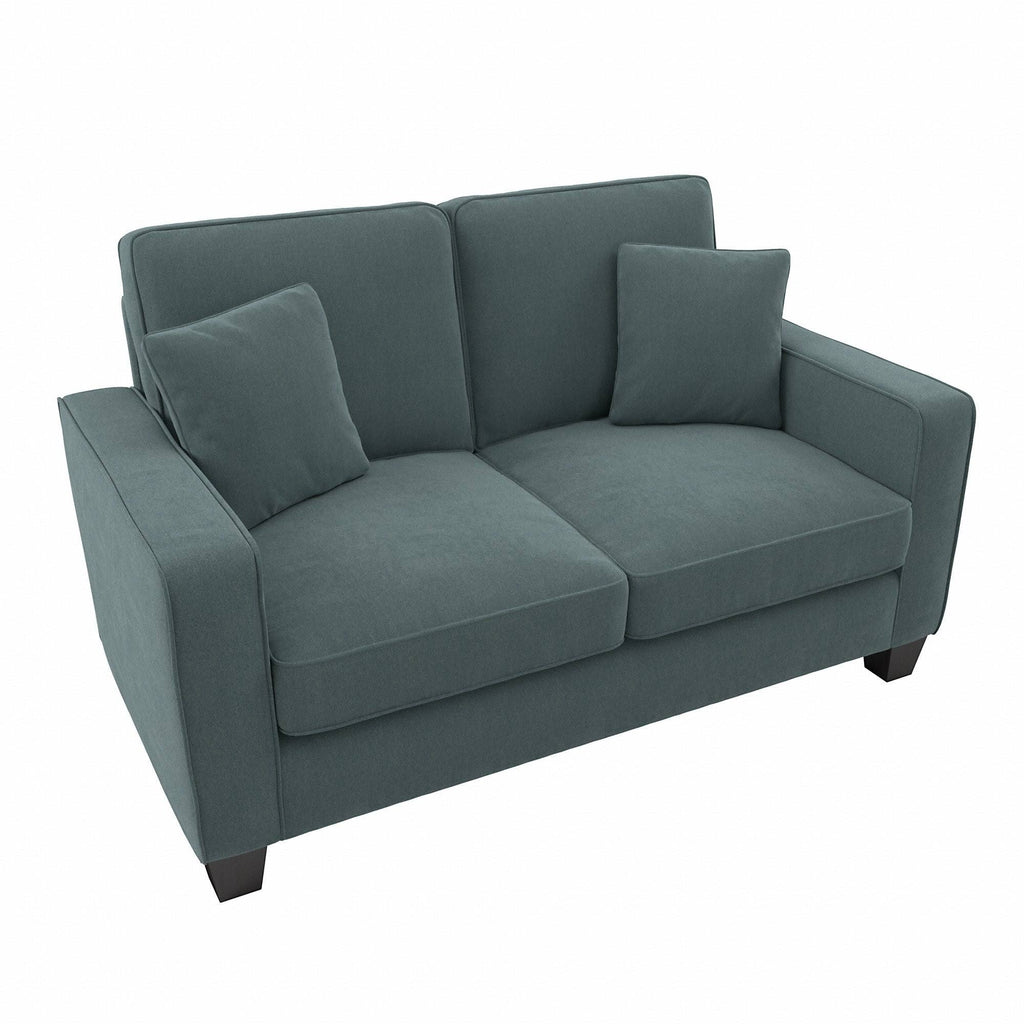Turkish Blue Herringbone Loveseat M8874