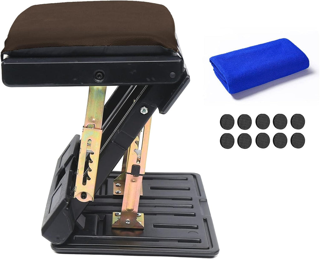 Adjustable Footrest with Removable Soft Pad, 4-Level Height Adjustment, Black, Pack of 2 C7952